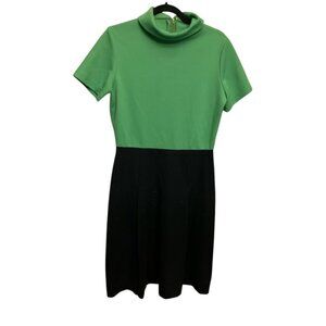 Vintage MOD Green and Black Dress